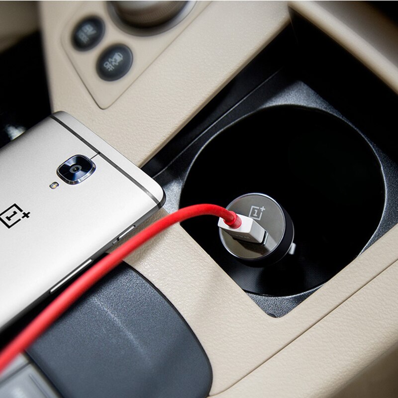 Original 1 + oneplus 6T Traço Traço Carregamento Car Charger com 1m Vermelho-tipo c Cabo rápido carga rápida Para Oneplus 7 T Pro 6T 6 5 3t 3