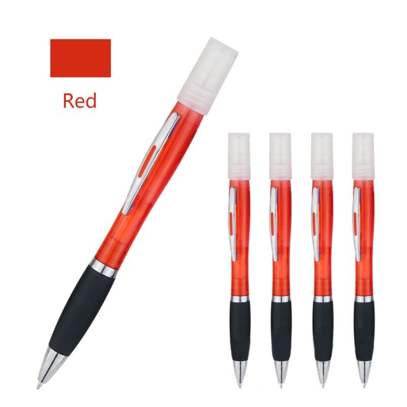 5 uds. De bolígrafo en espray, bolígrafo desinfectante de plástico, Mini botella de Perfume portátil de viaje: Rojo