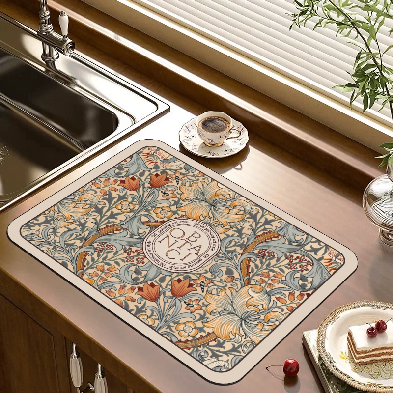 Keuken Aanrecht Waterabsorberende Mat Schotel Droogmat Super Absorberende Mat Grote Koffie Water Cup Aftappen Placemat Droogmatten