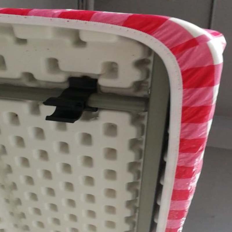 Mantel de vinilo de plástico para mesa plegable, tela de mesa Rectangular ajustada para 6 pies, tamaño 32x72 pulgadas, (180x75 cm)