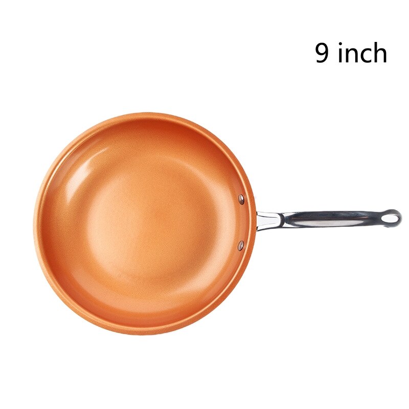 9-Inch Copper Saucepan Non-Stick Fry Pan Steak Frying Pan With Long Handle