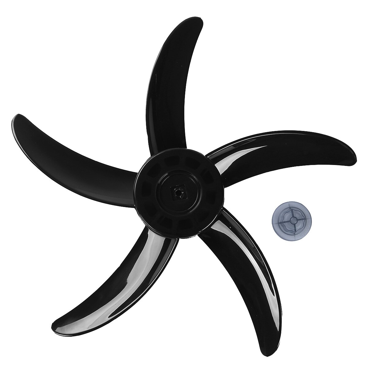 20 Inch Fan Blade Household Plastic 5-Leave Blade with Nut Cover Big Wind Fan Blades for Pedestal Fan General Fanner Accessories