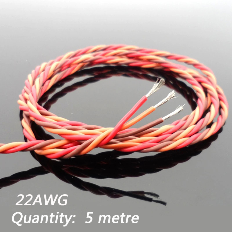 5 Meter 22AWG 60 Ader 3P Twist Servo Verlängerung Kabel Braun verrotten Orange JR Futaba Verdreht Draht Blei Für RC Flugzeug Zubehör: Weiß