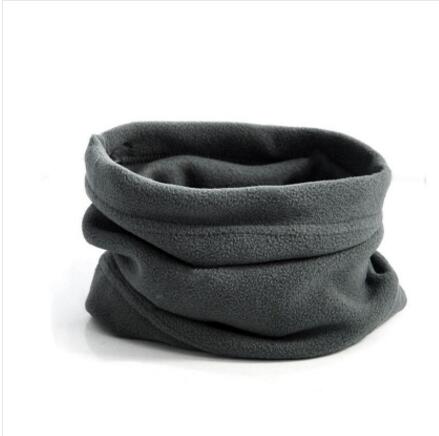 3 i 1 vinter unisex kvinder mænd sport termisk fleece tørklæde snood nakkevarmer ansigtsmaske beanie hatte: Grå