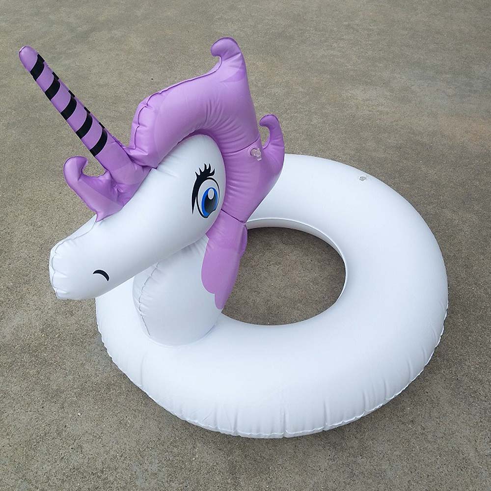 Kids Purple Swim Ring Inflatable Dragon Horse Pool Summer Seat Float Pool Cartoon Water Pool Toys Party Swimming Circle for Kids