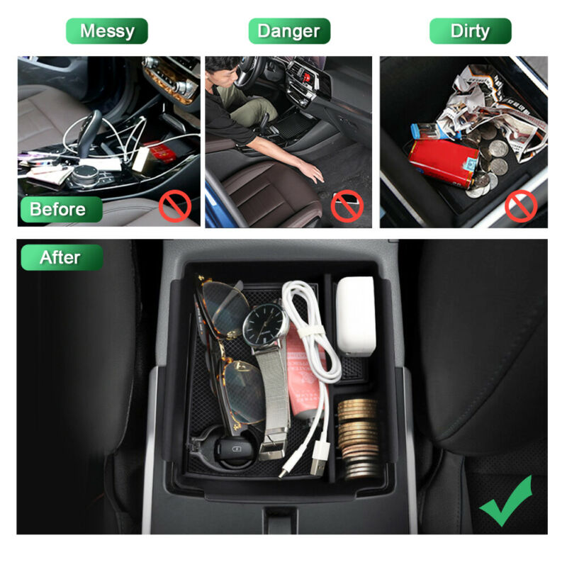 Plastic Storage box 1 pcs For Kia Niro EV Black Parts Accessories Truck