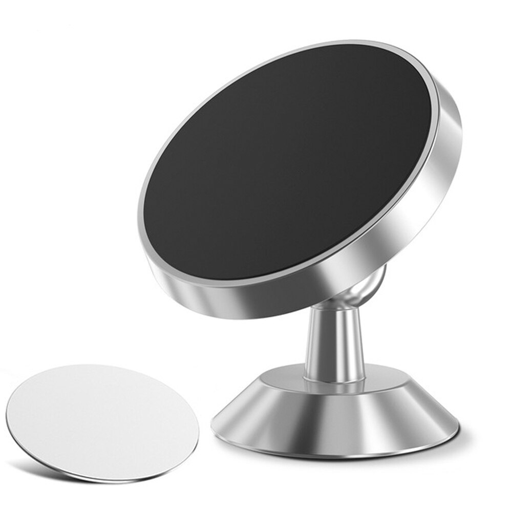 Magnetic Car Phone Holder Dashboard Phone Holder Stand Bracket For IPhone xs max For Huawei P20 Lite Magnet Air Vent Grip Mount: C-Silver