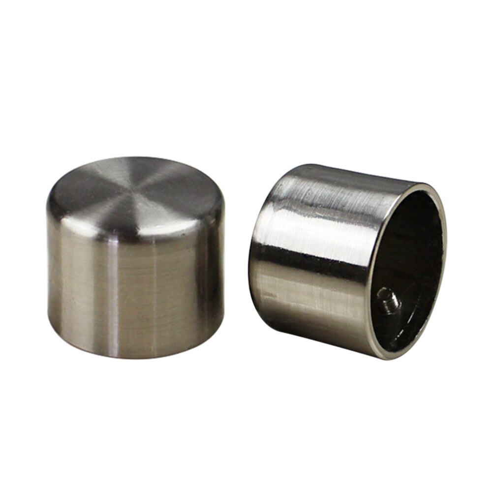2 st 28mm fönsterdraperier gardinstång ände draperistångsstång dekorativa huvuden (silver)
