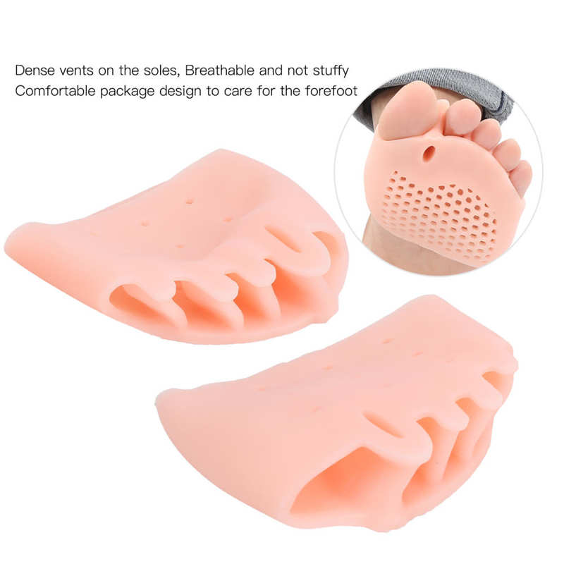 Voet Duim Eversie 5 Paar Siliconen Voet Duim Eversie Corrector Toe Orthese Separator Overlap Splitter Teen Juiste Separator
