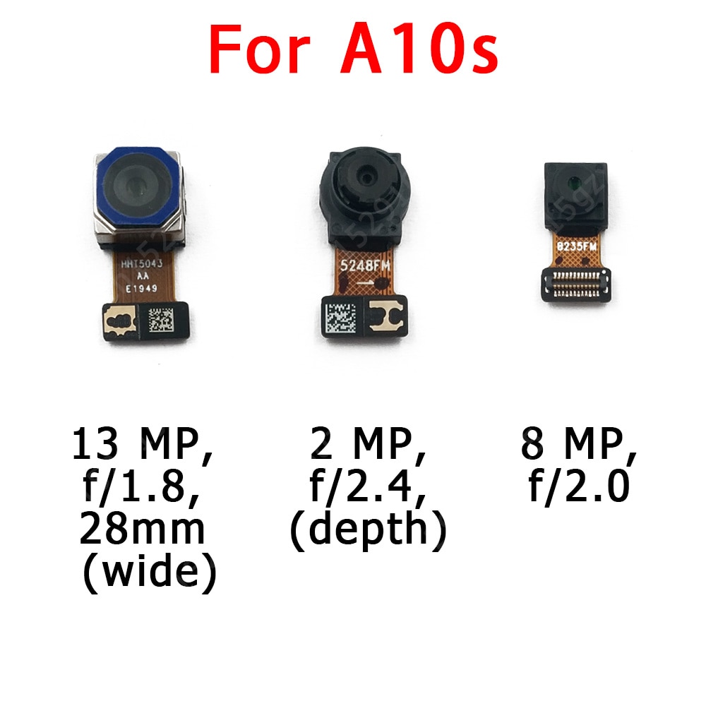 Cámara Frontal y trasera Original para Samsung Galaxy A10s A107, módulo de cámara Frontal principal, piezas de repuesto flexibles