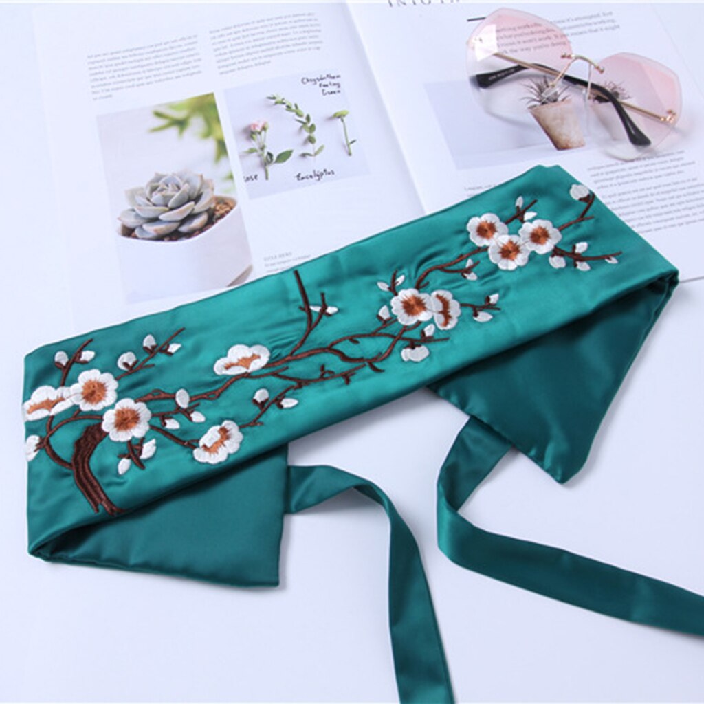 Japanese Style Obi Belt Women Floral Corset Sash Tie Wide Waistband Belt