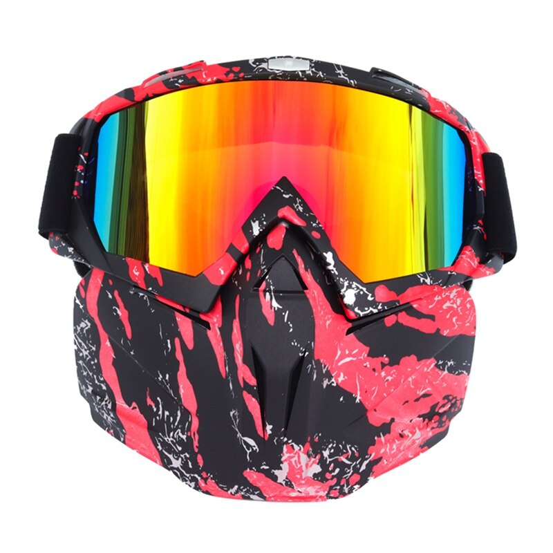 Fahrrad Brille Outdoor-Sport Abnehmbare Schutzbrille Motorrad Reiten Ski Brille Sport Zubehör: QJ2292RB