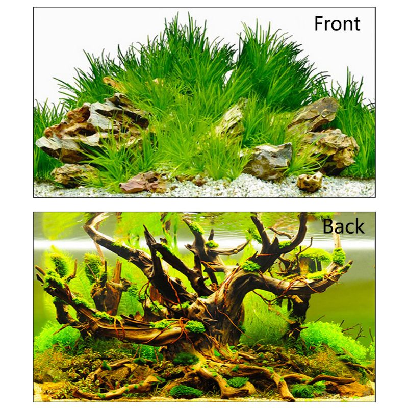 Fish Tank Background Painting Paper 3D Double-sided Ocean Landscape Poster Decorative Stickers Aquarium Decals 85WC: 7