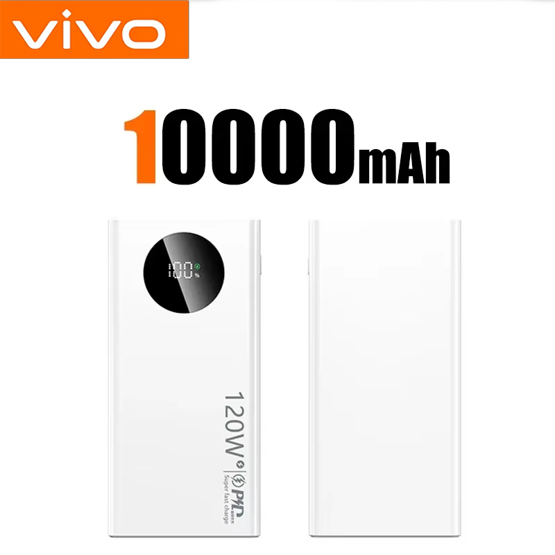 VIVO 120W Fast Charging 50000mAh CCC Certification High Capacity Power Bank Portable External Battery Charger For iPhone Xiaomi: Gold