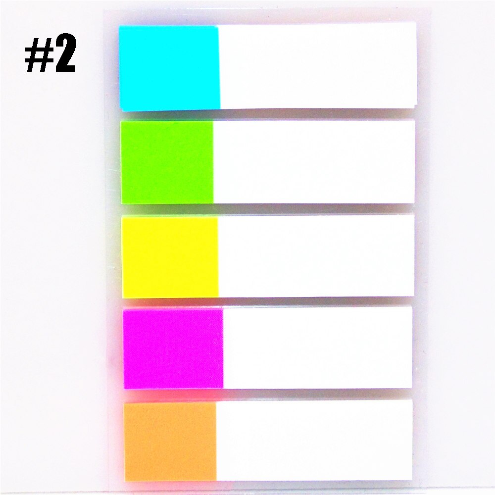 Fluorescence colour Self Adhesive Memo Pad Sticky Notes Bookmark Point It Marker Memo Sticker Paper Office School Supplies: 2