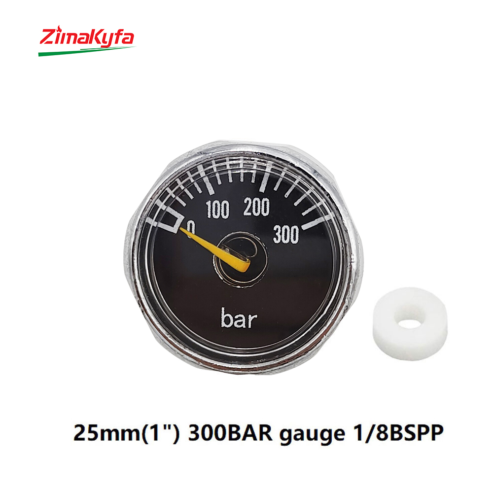 Manómetro de manómetro mini micromanómetro de aire comprimido HPA con perfil pequeño 1/8BSPP(G1/8),1/8NPT: YELLOW