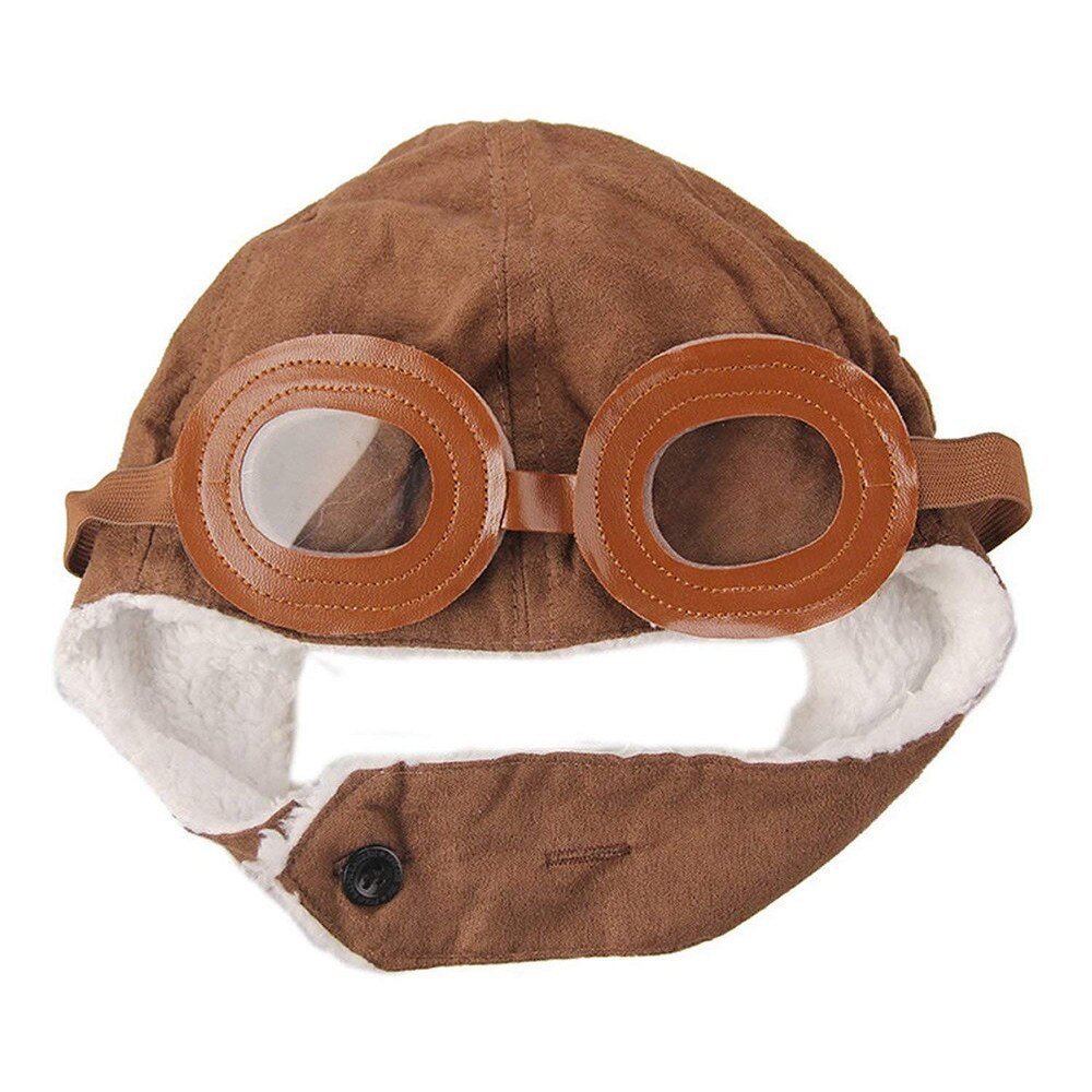 Baby Caps Säuglings Kid Weiche Warmer Winter Hut Mit Brille Und Aviator-inspiriert Pilot Kappe L1009