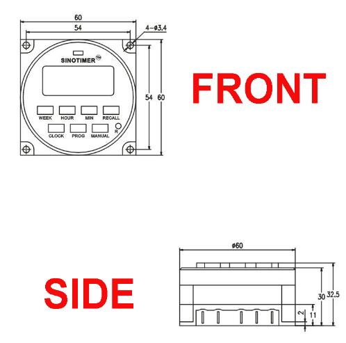 Dernier modèle de 12 V 24 V DC AC alimentation 7 jours hebdomadaire Programmable numérique électronique éclairage quotidien minuterie