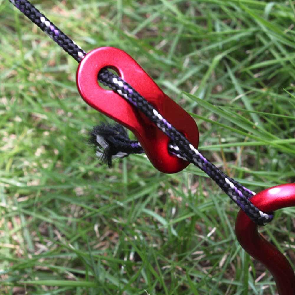 20Pcs Outdoor Camping Tent Guy Line Rope Tensioners Aluminum Alloy Cord Guyline Runners Rope Tensioners Travel Kit Accessory