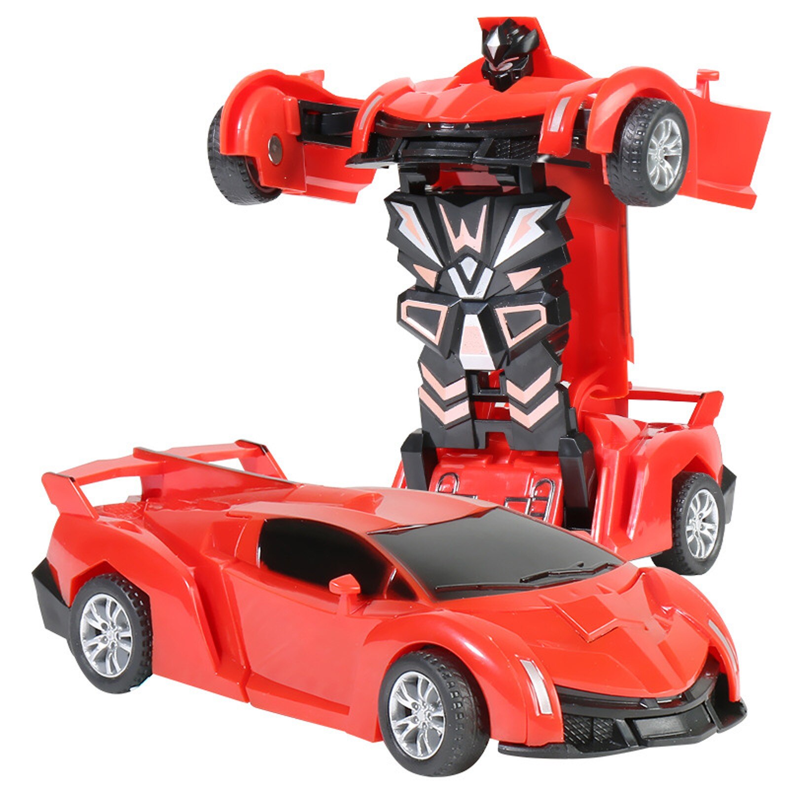 1:32 la collisione auto deformazione per bambini trasformatore per auto giocattolo Robot per bambini giocattoli per bambole per bambini regalo per ragazzo ragazza: Rosso