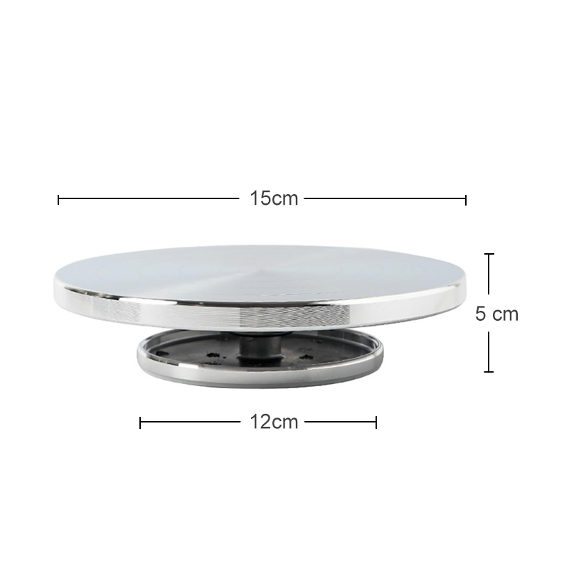 15/25/30cm Double Face Aluminum Alloy Turntable for Ceramic Clay Sculpture Platform Pottery Wheel Rotating Tools Turntable Wheel: 15CM