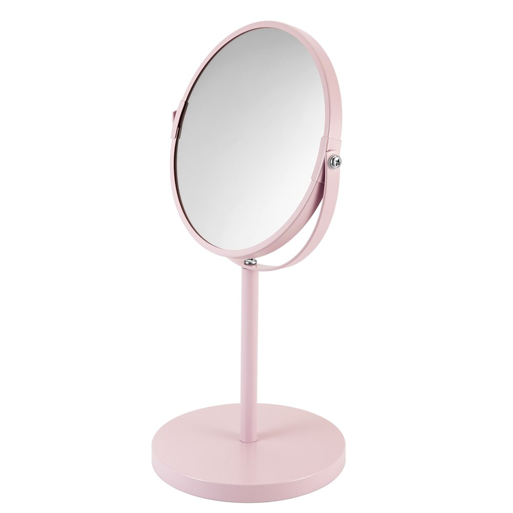 Miroir de maquillage à Double face, grand miroir de table rotatif de 6.7 pouces, pour toilette cosmétique