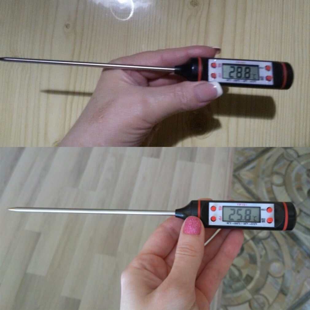 GEFU SCALA®, 21820, digitale kookthermometer met digitale lcd-temperatuurweergave, grillthermometer, roestvrij stalen meetsensor