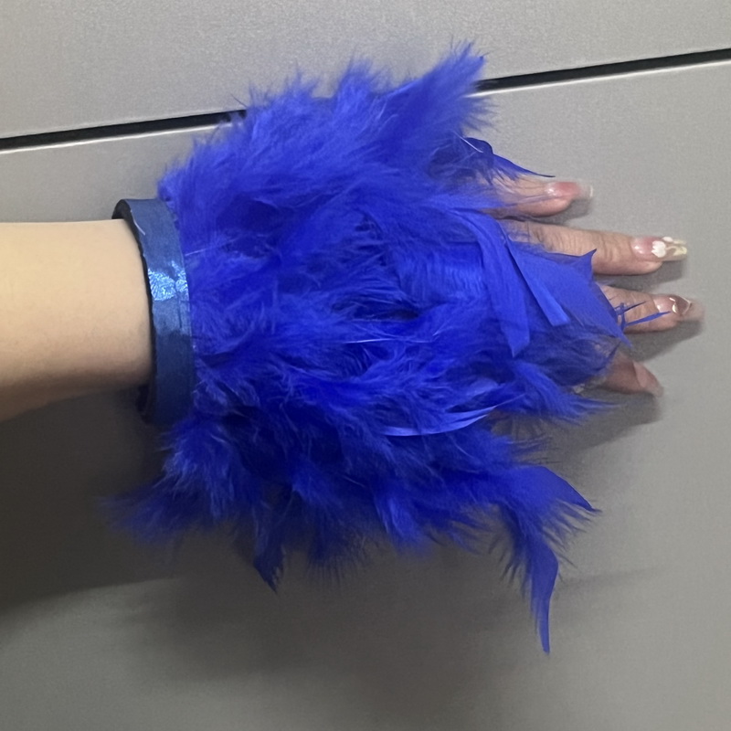 Ostrich Feather Cuff for women Feather cuffs for wrist feather snap bracelet nail photo cuffs Shirts cuffs with feather