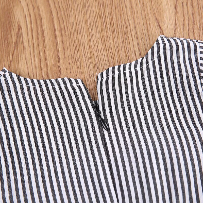 Zomer Lente Baby Meisjes Top T-Shirts Peuter Baby Meisjes Strepen breed lange mouwen onregelmatige zoom meisjes lange stijl t-shirts 0 -18M