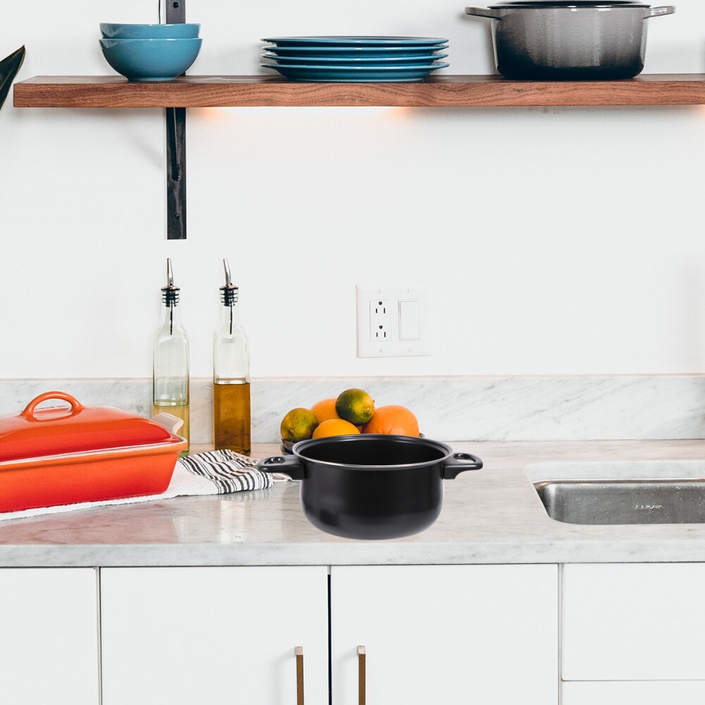 1 Set of 7PCS Portable Cookware Set Non-stick Pan Frying Pan Kit Cooking Pots Frying Pan Lid Set Household Cooking Kitchenware S