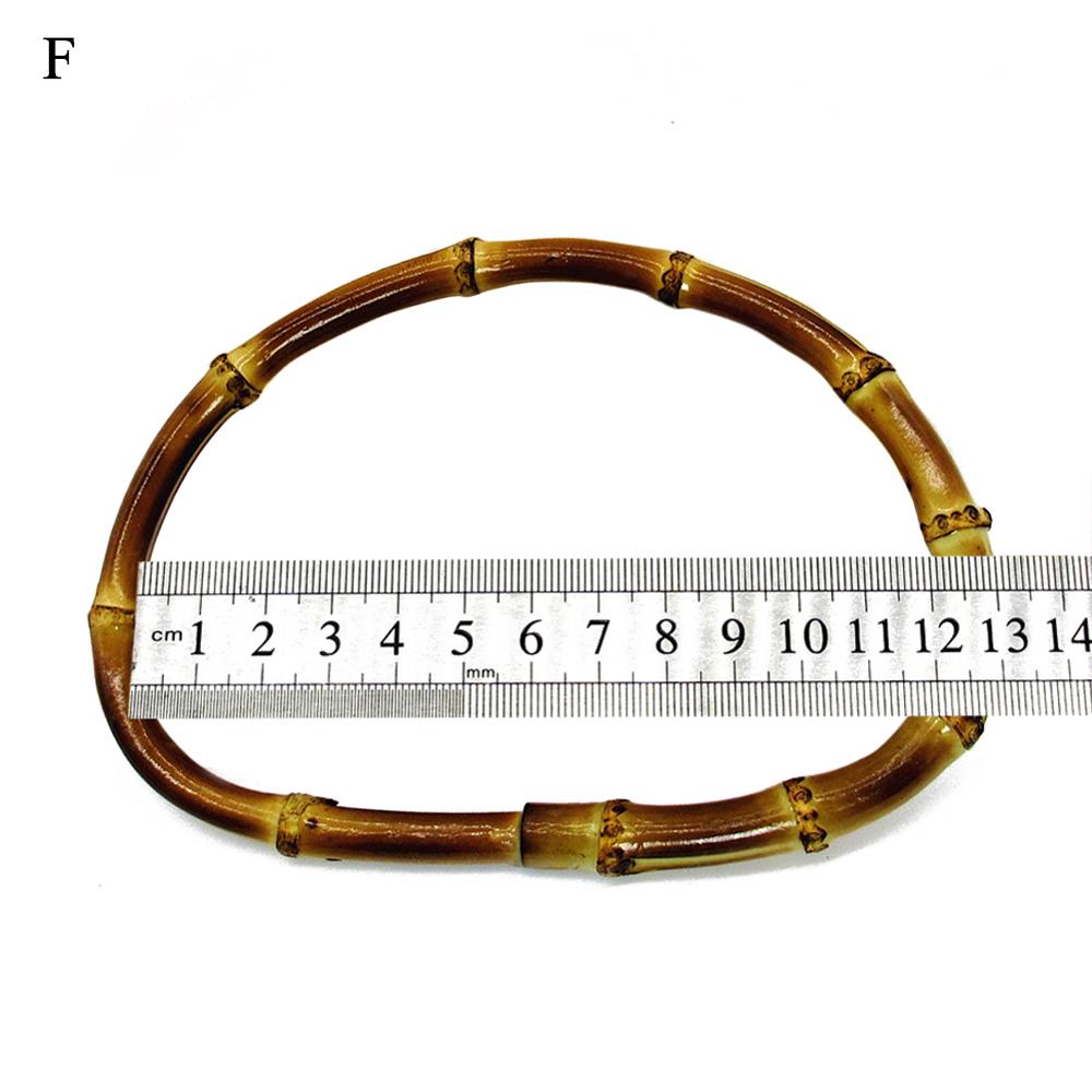 1 Pc Nature Wooden Rattan Bag Handle Replacement for DIY Making Purse Handbag Tote Round Rectangle Shaped Simple Bag Accessories: Blue