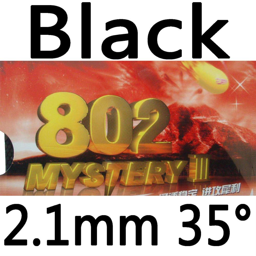 RITC 729 Friendship 802 Mystery III short pips-out table tennis / pingpong rubber with sponge: black 2.1mm H35