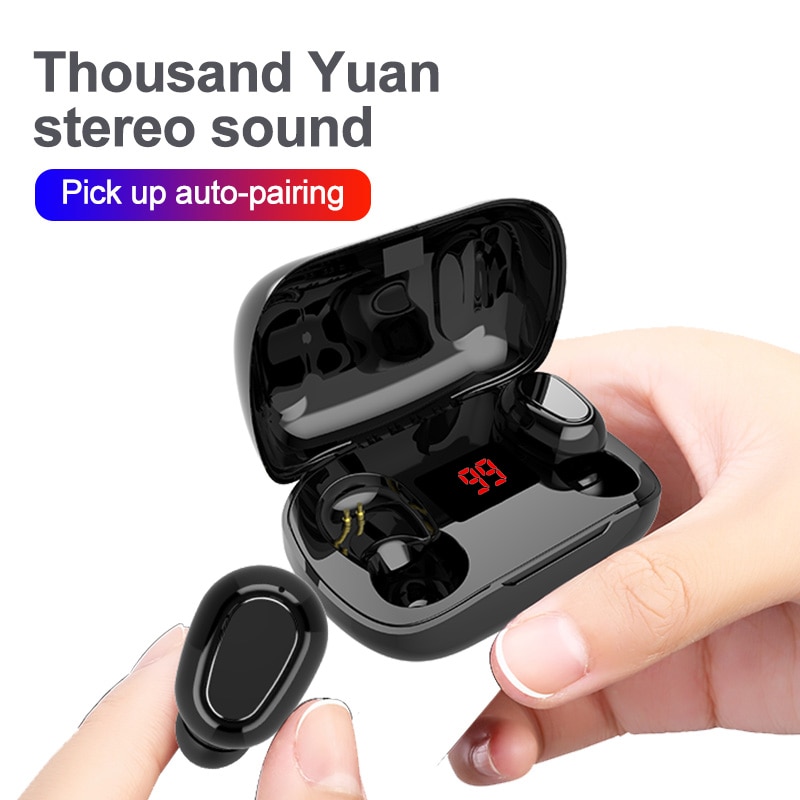 Tws bluetooth-oordopjes, draadloos, sport, hardlopen, hifi, stereo, bluetooth 5.0- koptelefoon, touch control, draadloze oordopjes voor iphone