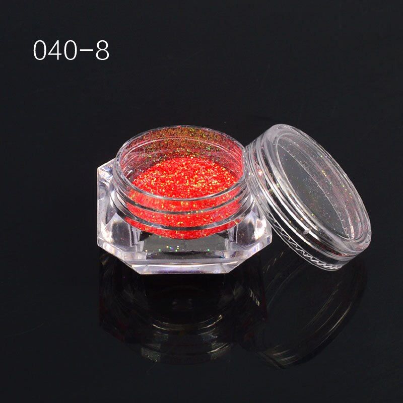 Olografica di Zucchero In Polvere glitter per unghie Polvere di Sabbia Estate Unghie artistiche Pigmento Manicure Capovolge La Decorazione 12 Colori Disponibili: 040-08