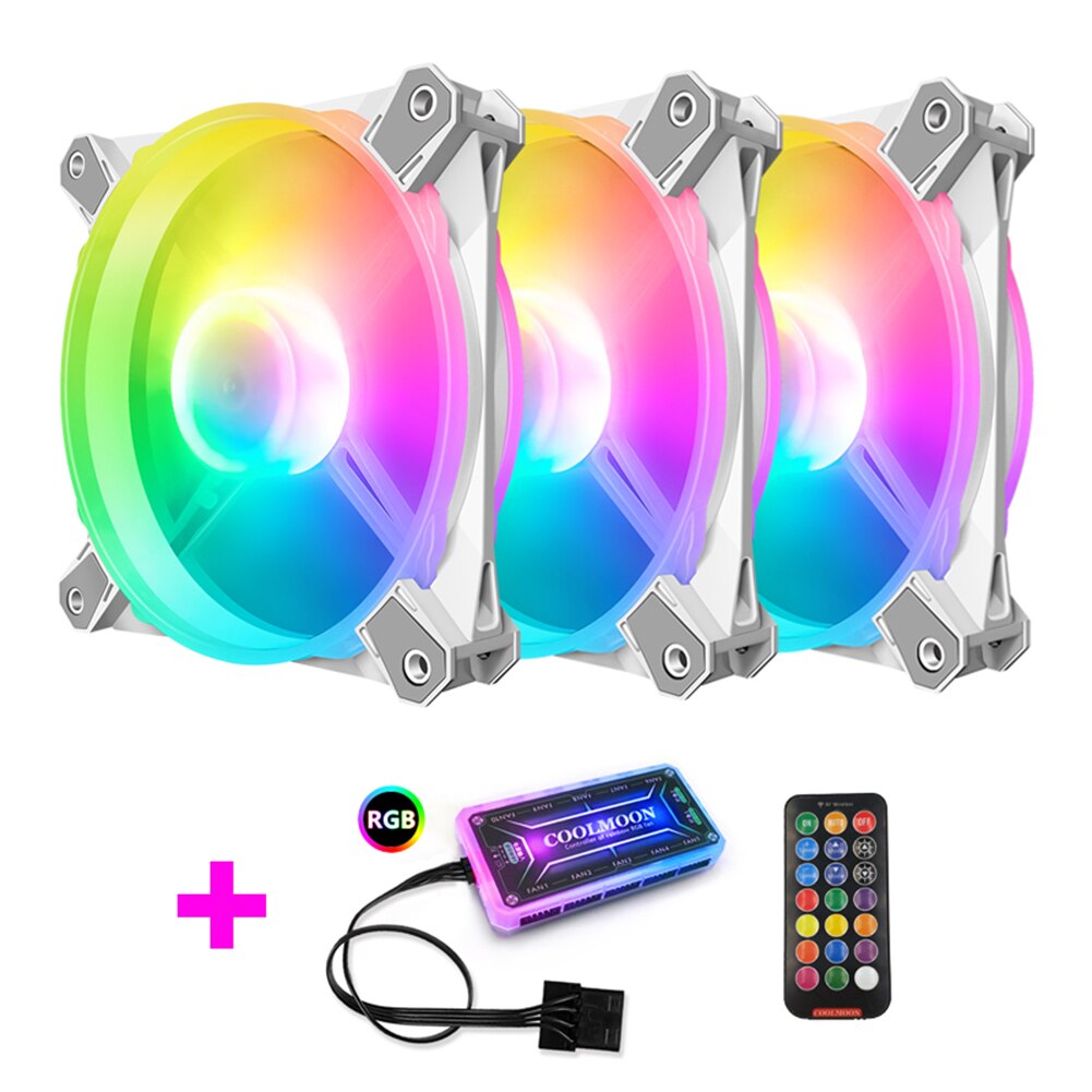 Pc Desktop Computer Case Fan Cooler 16 Rgb Led Computer Case Cooling Fan 12Cm Stille Chassis Koeler Radiator: Default Title