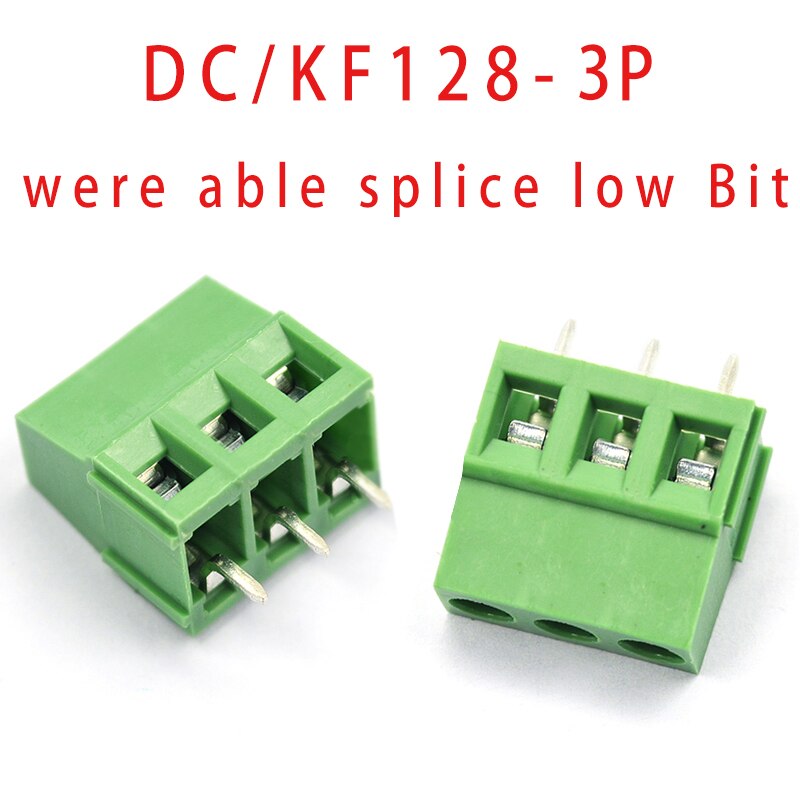 5pcs KF128 3.81MM 2P 3P 4P 5P ...20P Terminal screw PCB terminal DC / KF128-2P / 3/4/5 / 14P pitch 3.81MM can be spliced