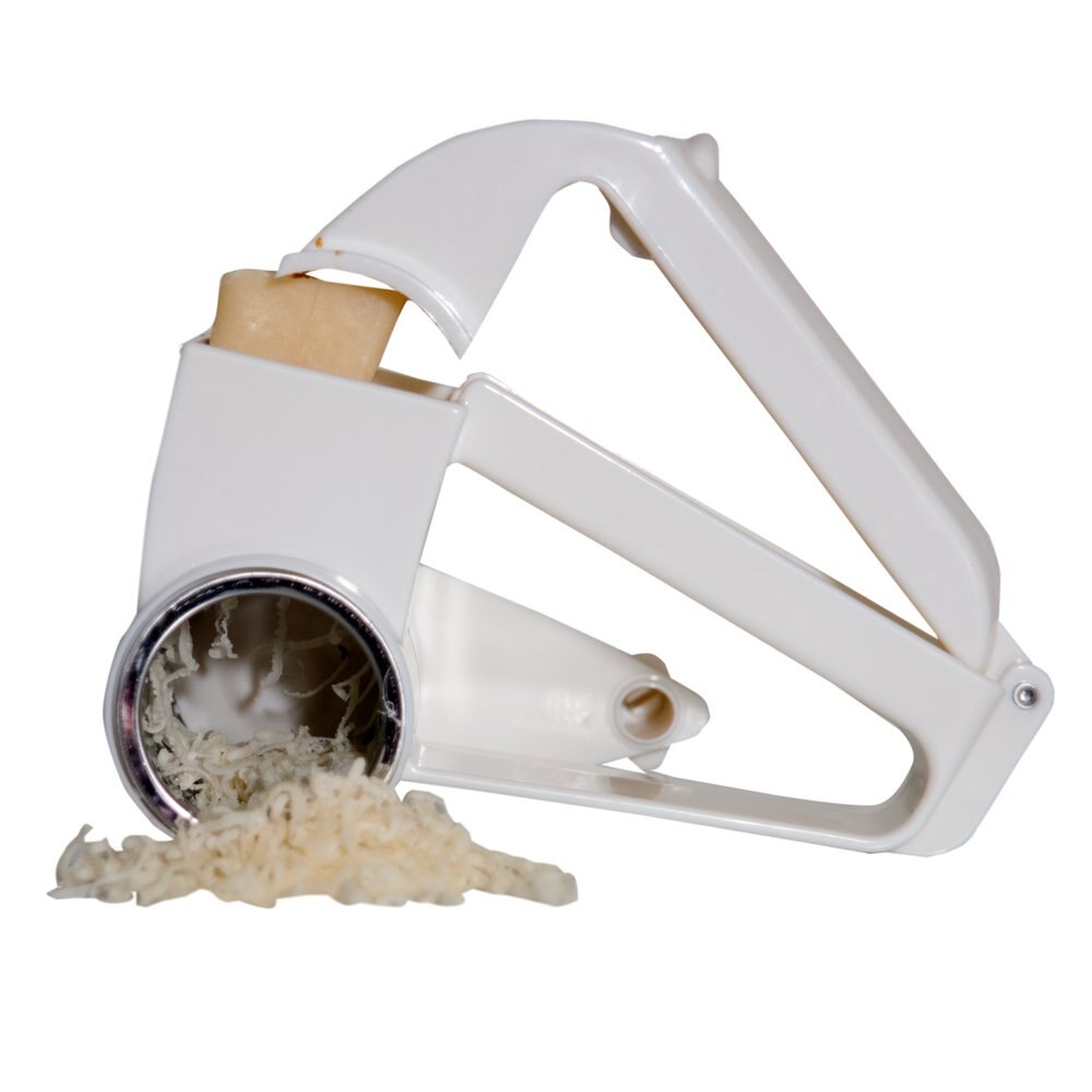 Osthyvel rostfritt stål trumblad handhållen parmesan hårdost rivare skivare kvarn