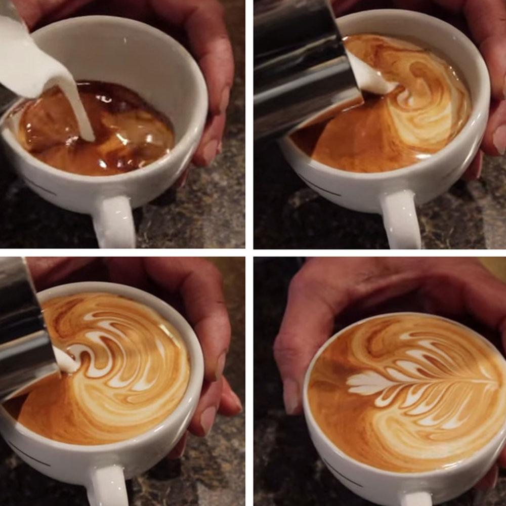 Slitstark mjölkkanna 350-900ml rostfritt stål skumning krukan dra blomma kopp kaffe mjölkskummare latte art behållare kaffe