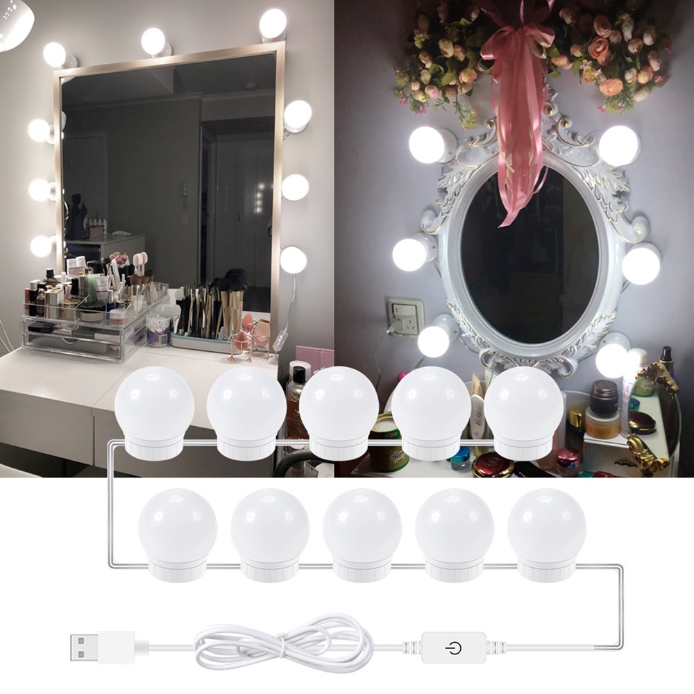 Makeup Mirror Light Bulb Stepless Dimmable Hollywood Cosmetic Mirror Light 12V Led Bulb 2pcs/ 6pcs/ 10pcs/ 14pcs Light Bulbs