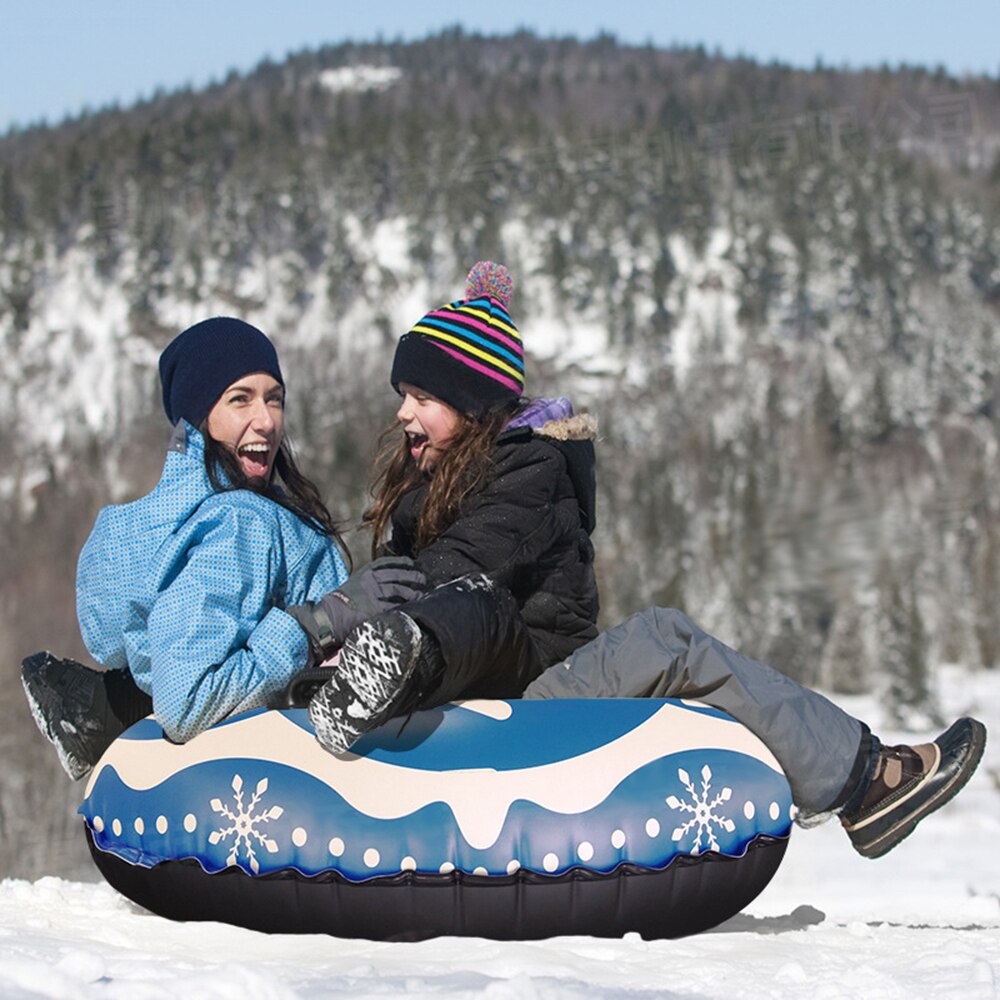 Snow Tube Floated Skiing Board PVC Inflatable Skiing Sleds Heavy Duty Wearable Sledding Tube Ski Circle Ski Circle