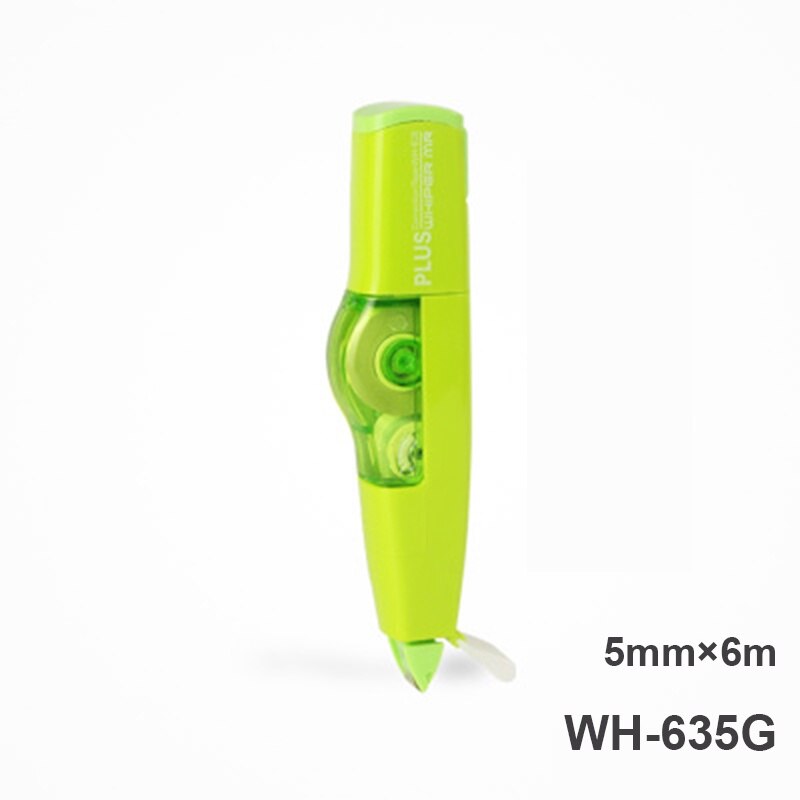 PLUS Austauschbare Korrektur Band mit Refill 5 mm * 6 Meter Japan Weiß Aus Corrector Schreibwaren: WH-635G(Green)
