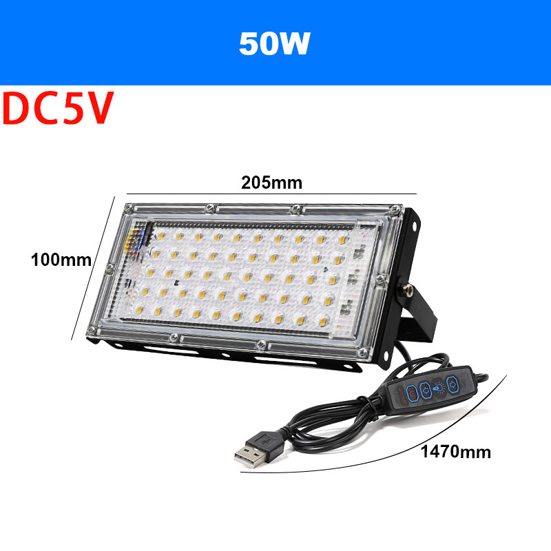 Led UV USB Floodlight 50W 100W 150W USB LED Stage Blacklight Waterproof 220V Ultraviolet Stage Lamp Disco Party Stage Backlight: 5w