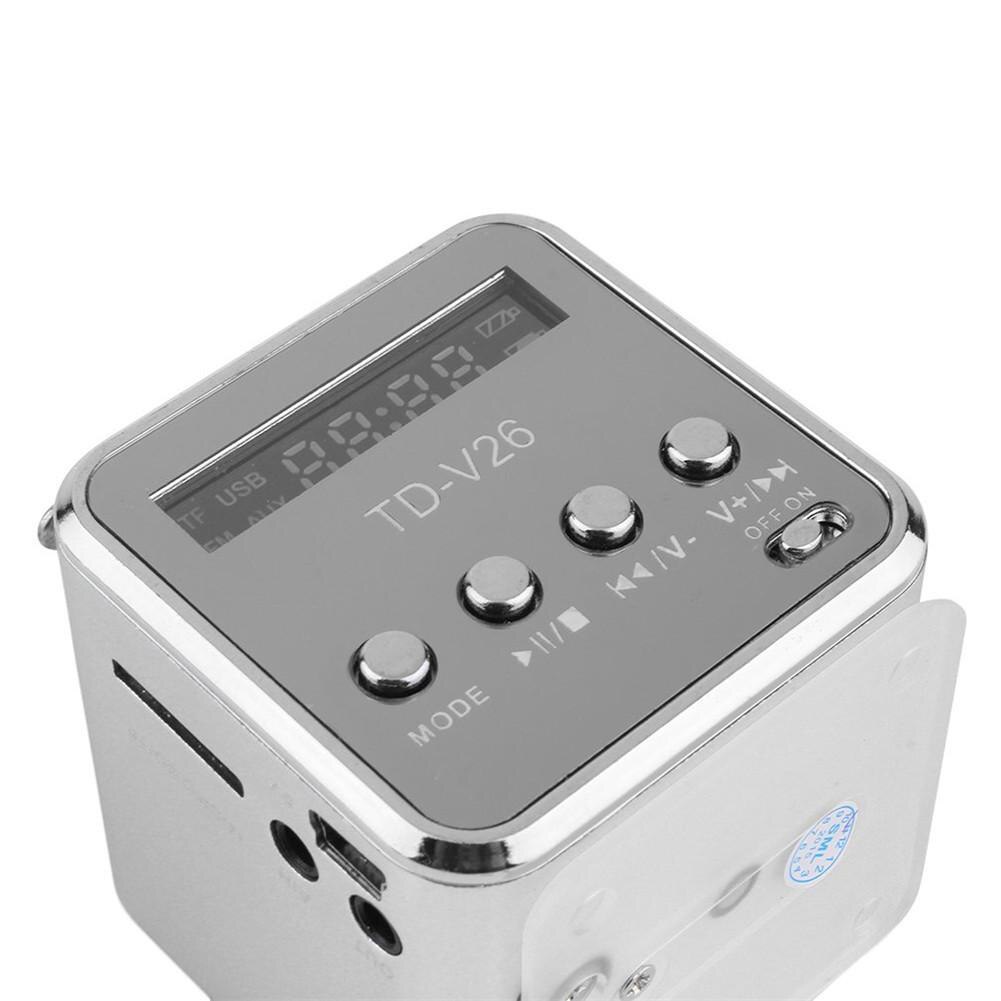 Mini Digital tragbar Radio Fm Mini Radio Internet Fm Radio lautsprecher USB SD Karte Spieler Für praktisch Pc Musik Spieler MP3 MP4: Silber
