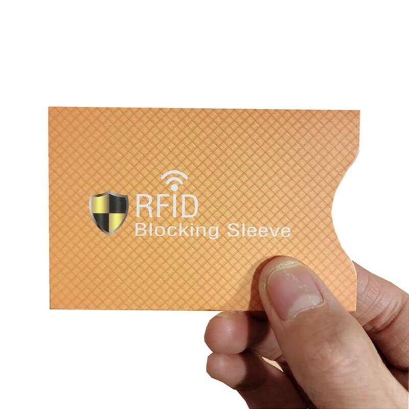 Funda protectora antirrobo para tarjetas de crédito RFID, funda protectora para tarjetas bancarias, 1 unidad: Naranja