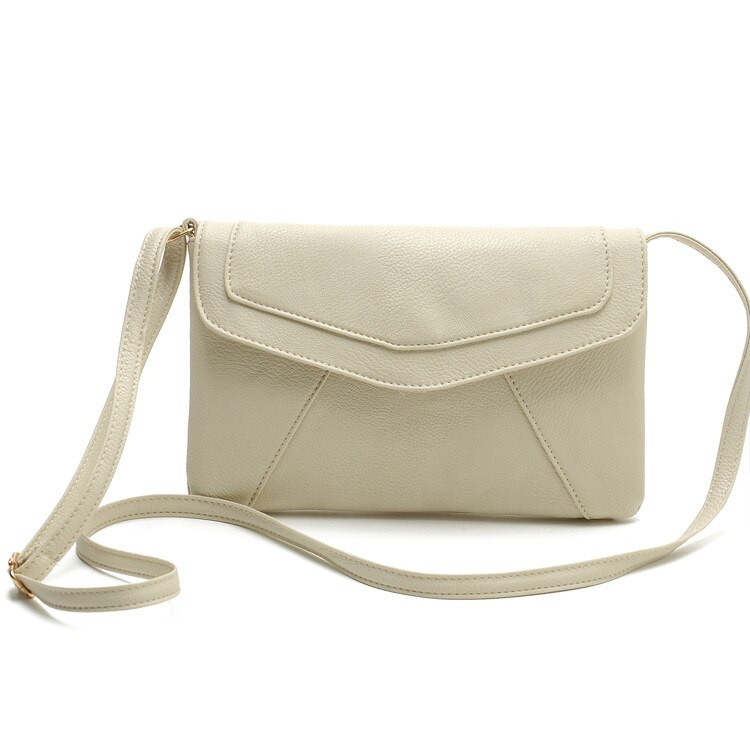 årgang lær håndvesker kvinner bryllup clutcher dame fest veske berømte crossbody skulder budbringer poser: beige