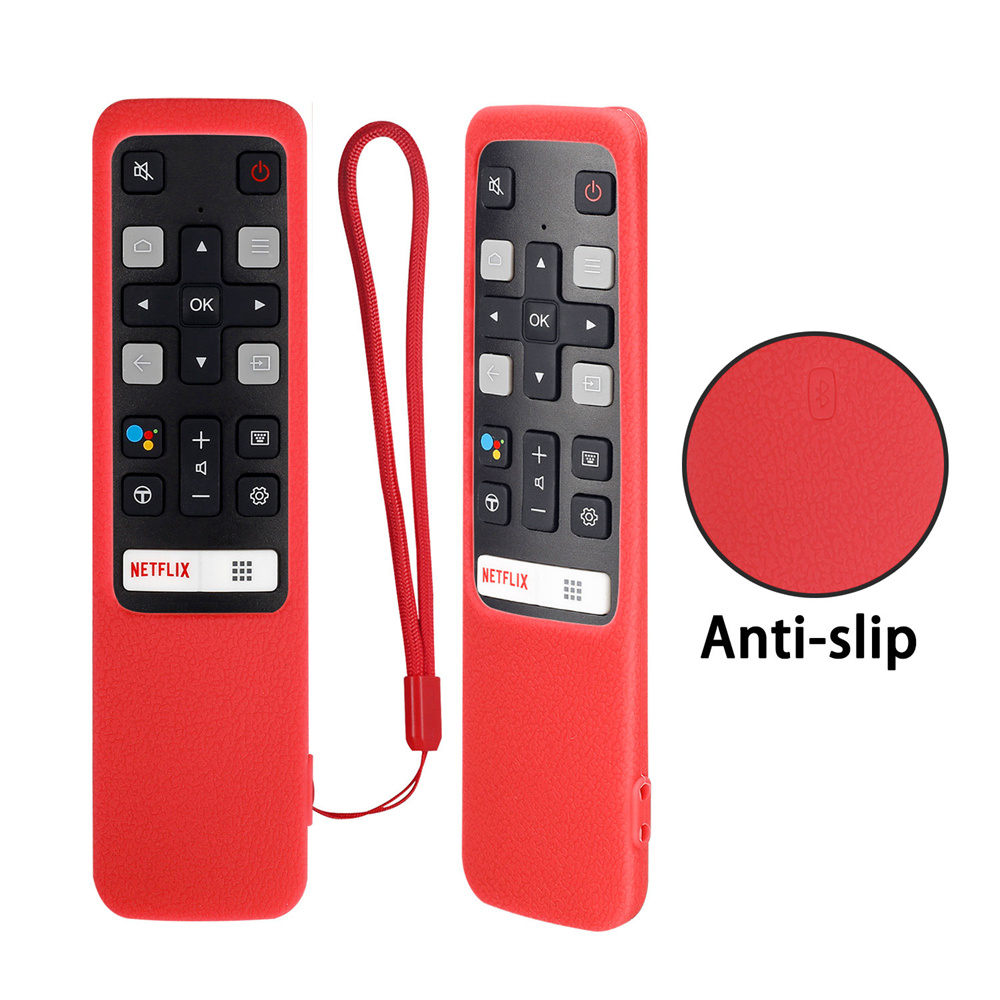 RC802V FNR1 z pilotem przypadkach dla TCL z systemem Android 4K Smart TV Netflix YouTube 49P30FS 65P8S 55C715 49S6800 43S434: red