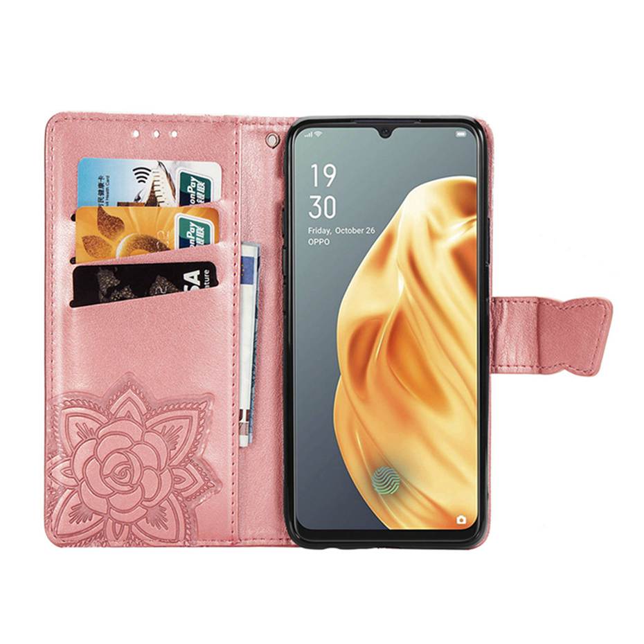 3D Vlinder Flip Case Voor Oppo A91 F15 Case Wallet Leather Telefoon Case Op Voor Oppo A91 F15 Cover
