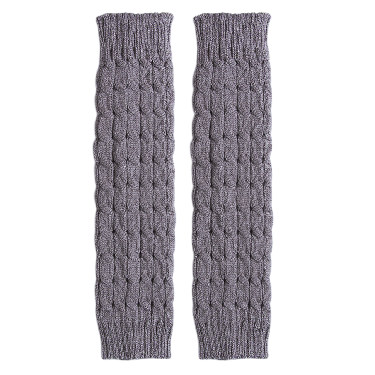 Leg Warmers Women's Warm Knee High Winter Knit Crochet Leggings Boot Slouch: Gray