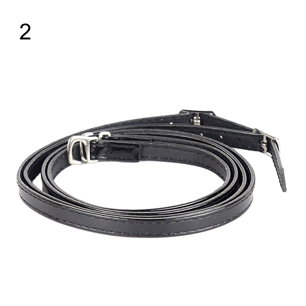 Dames hoge hakken schoenveters pu leer enkel schoenband metalen gespen schoenveters voetverzorging accessoires: Zwart 2