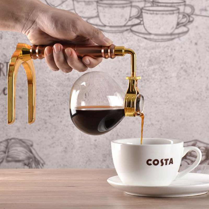 Husholdning praktisk høy 3 kopp bokser kaffe gryte sett filter vannlås kaffe gryte te sett varmebestandig husholdning gryte